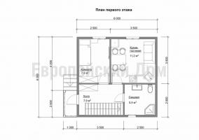 Classic suburbane woningen: 6x6 met een veelhoekige dak