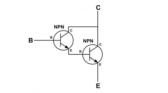 Internals Darlington transistor
