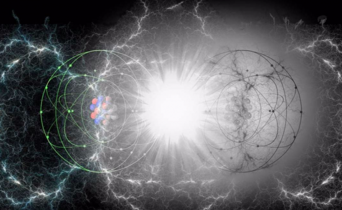 Antimatter in contact met de materie vernietigd, het vrijmaken van energie