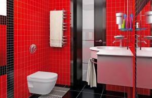 5-ka stijlvolle kleurencombinaties van materialen, meubels en accessoires voor de badkamer. zegt ontwerper