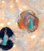 Designer sieraden gemaakt van agaat uw New Year's kerstbomen. Makkelijk, eenvoudig en goedkoop