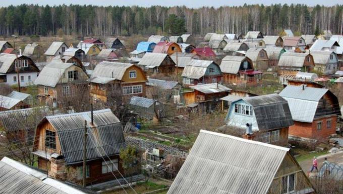 Typische huisjes 6 acres. Foto bron: muravskaya.ru