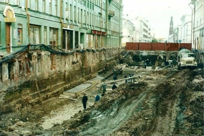 Kazan. Reconstructie van de straat Bauman. 