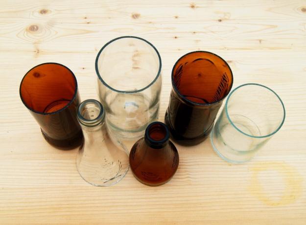 hoe je een glazen fles thuis te snijden
