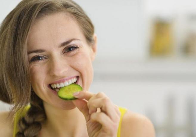 Kalium in komkommer heeft een gunstig effect op het cardiovasculaire systeem.