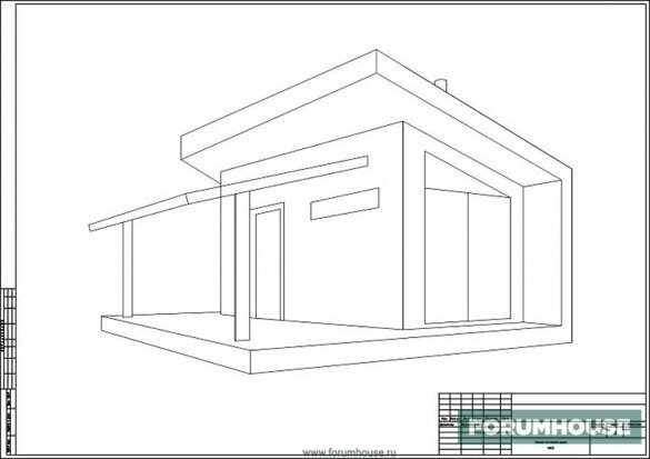  Door glooiende de achterwand van de mini home vervolgens weigerde te vereenvoudigen en de kosten van de bouw. De definitieve versie van een constructieve mini-huis.