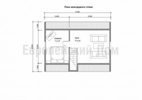 Twee verdiepingen tellende landhuis 6x8, is er niets overbodig